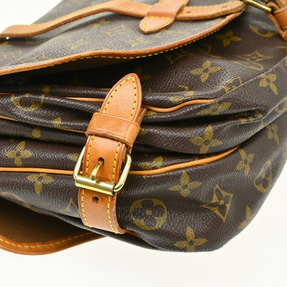 Louis Vuitton Saumur Monogram, Brown, Canvas, Shoulder Bag