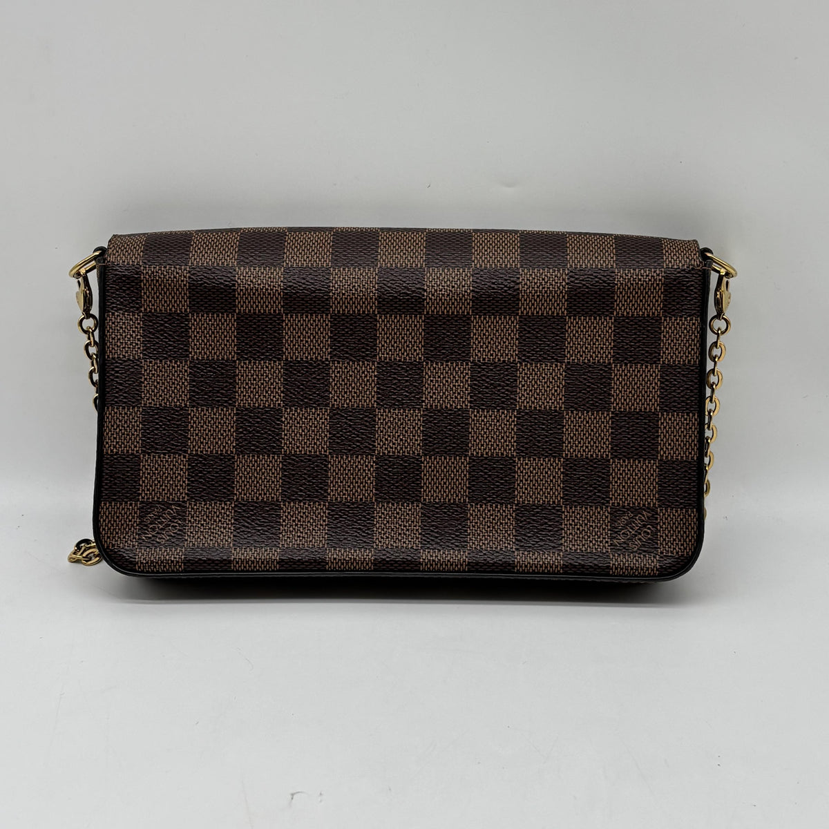 Louis Vuitton Pochette Damier, Brown, Canvas, Clutch