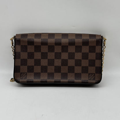 Louis Vuitton Pochette Damier, Brown, Canvas, Clutch