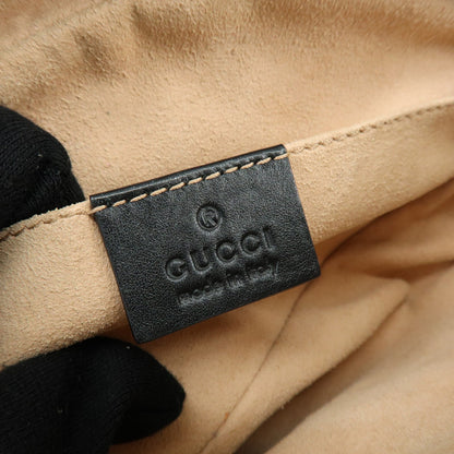 Gucci GG Marmont Belt Matelasse Leather, Black, Leather, Handbag