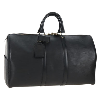 Louis Vuitton Keepall Epi Leather, Black, Leather, Travel Bag