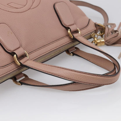 Gucci Soho Convertible Soft Top Handle Leather, Pink, Leather, Handbag