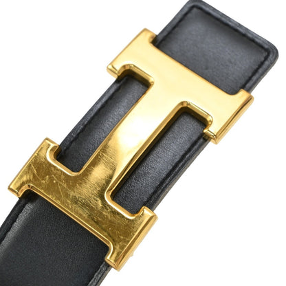 Hermes Constance Reversible Belt Leather, Black, Leather, Belt