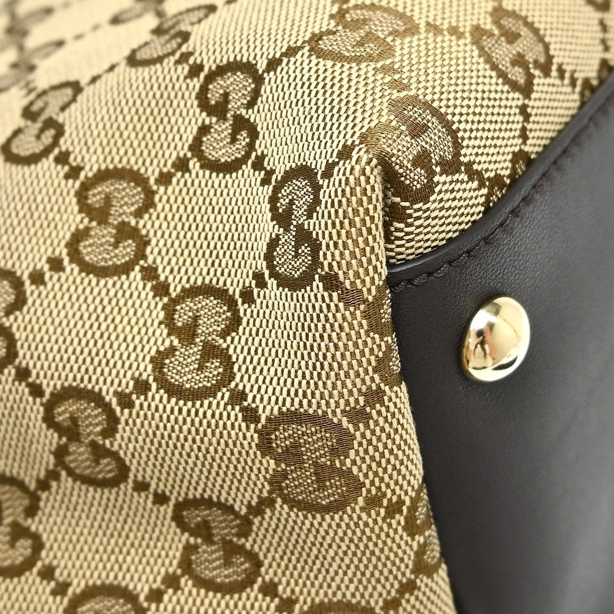 Gucci New Britt Tote GG Canvas and leather, Beige, Canvas, Tote Bag