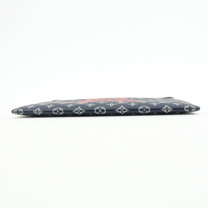 Louis Vuitton Pochette Apollo Limited Edition Upside Down Monogram Ink, Navy, Canvas, Clutch