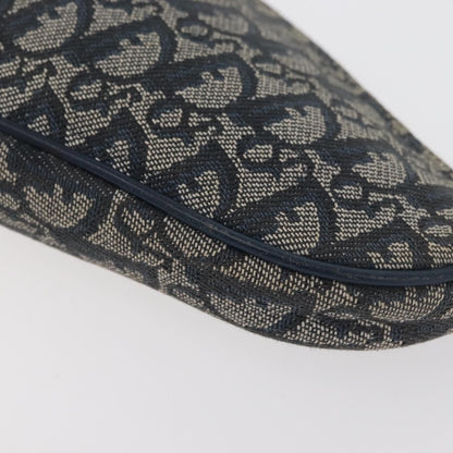 Christian Dior Vintage Saddle Diorissimo Canvas, Navy, Canvas, Handbag