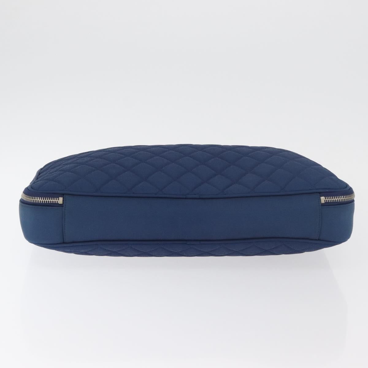 Chanel Laptop Sleeve Quilted Nylon, Blue, Nylon, Clutch