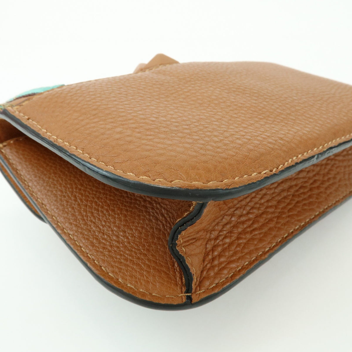 Valentino Garavani Glam Lock Leather, Brown, Leather, Shoulder Bag