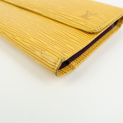 Louis Vuitton Porte Tresor International Epi Leather, Yellow, Leather, Wallet