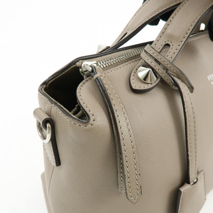 Fendi By The Way Satchel Calfskin, Beige, Leather, Handbag