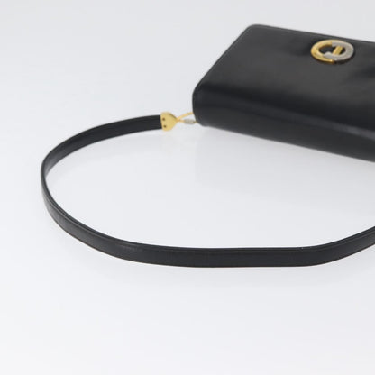 Christian Dior CD Shoulder bag Leather, Black, Calfskin, Shoulder Bag