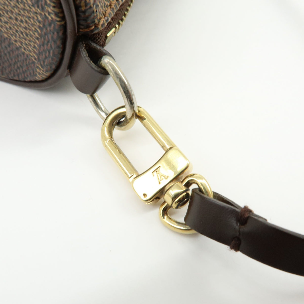 Louis Vuitton Papillon Pochette Damier, Brown, Canvas, Clutch