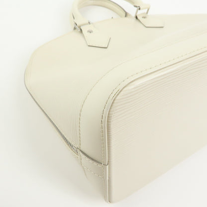 Louis Vuitton Alma Epi Leather, White, Leather, Handbag