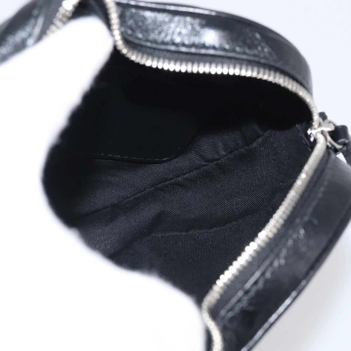 Balenciaga Le Cagole Giant Studs Heart Chain Leather, Black, Leather, Handbag