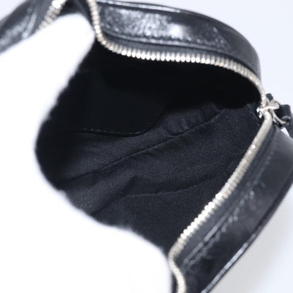 Balenciaga Le Cagole Giant Studs Heart Chain Leather, Black, Leather, Handbag