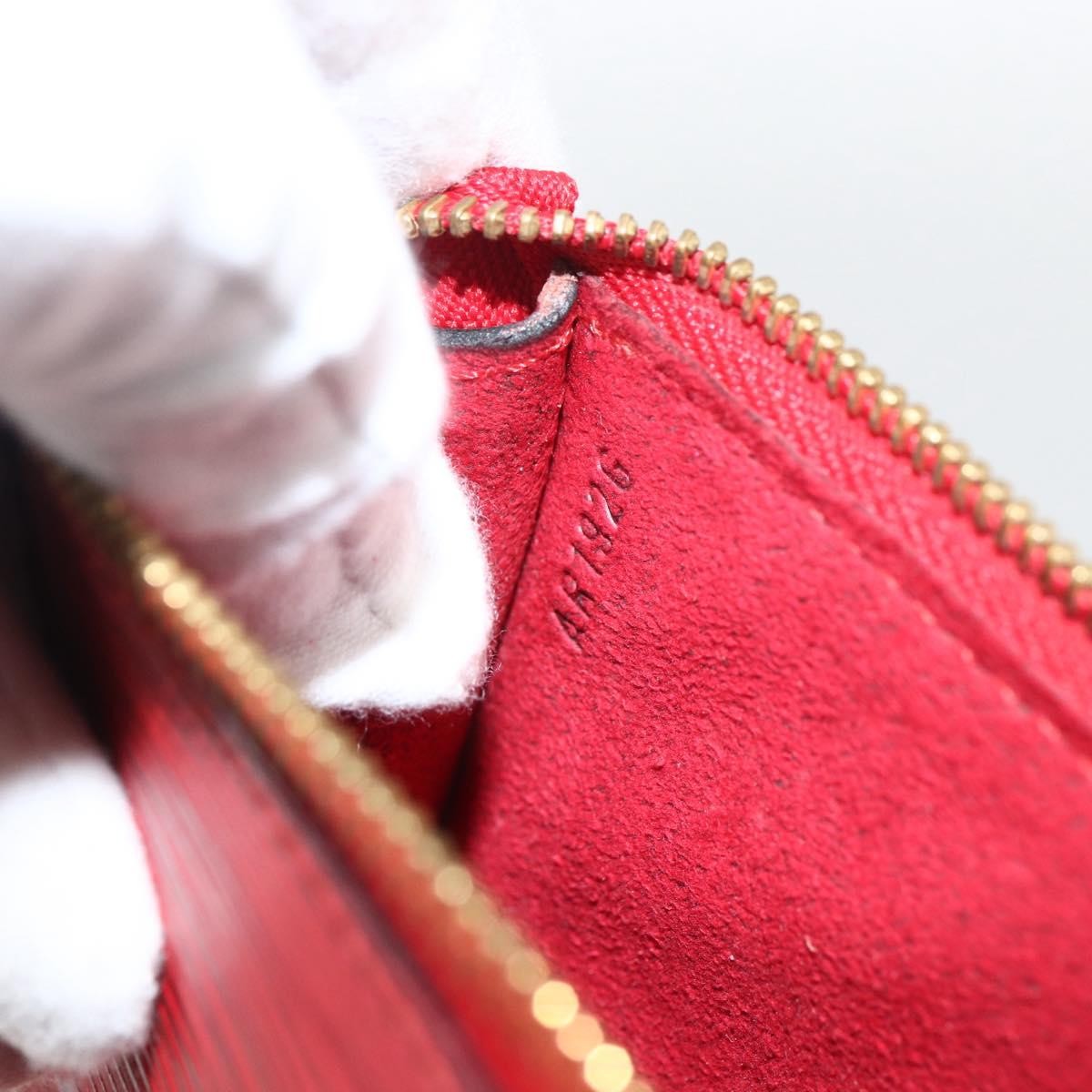Louis Vuitton Pochette Accessoires Epi Leather, Red, Leather, Clutch