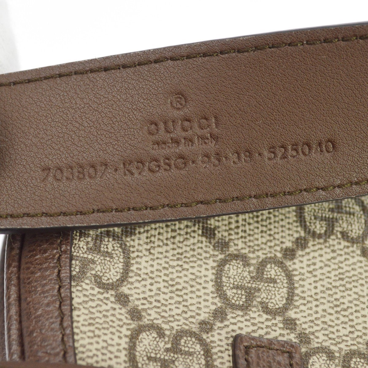 Gucci Blondie Belt GG Coated Canvas, Brown, Canvas, Clutch