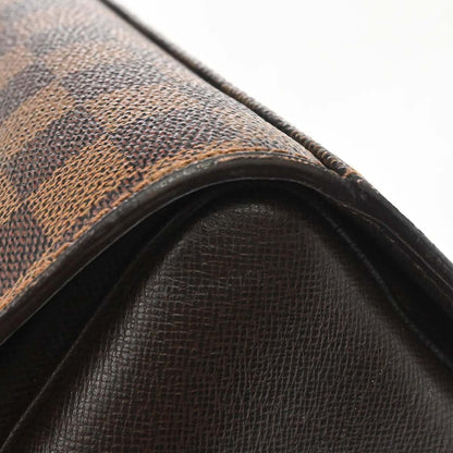 Louis Vuitton Triana Damier Ebene, Brown, Canvas, Handbag