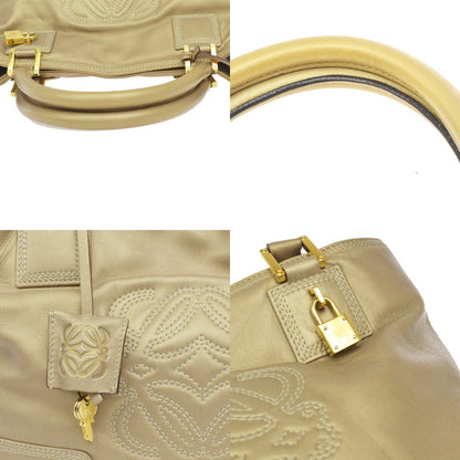 Loewe Anagram Leather, Gold, Leather, Tote Bag