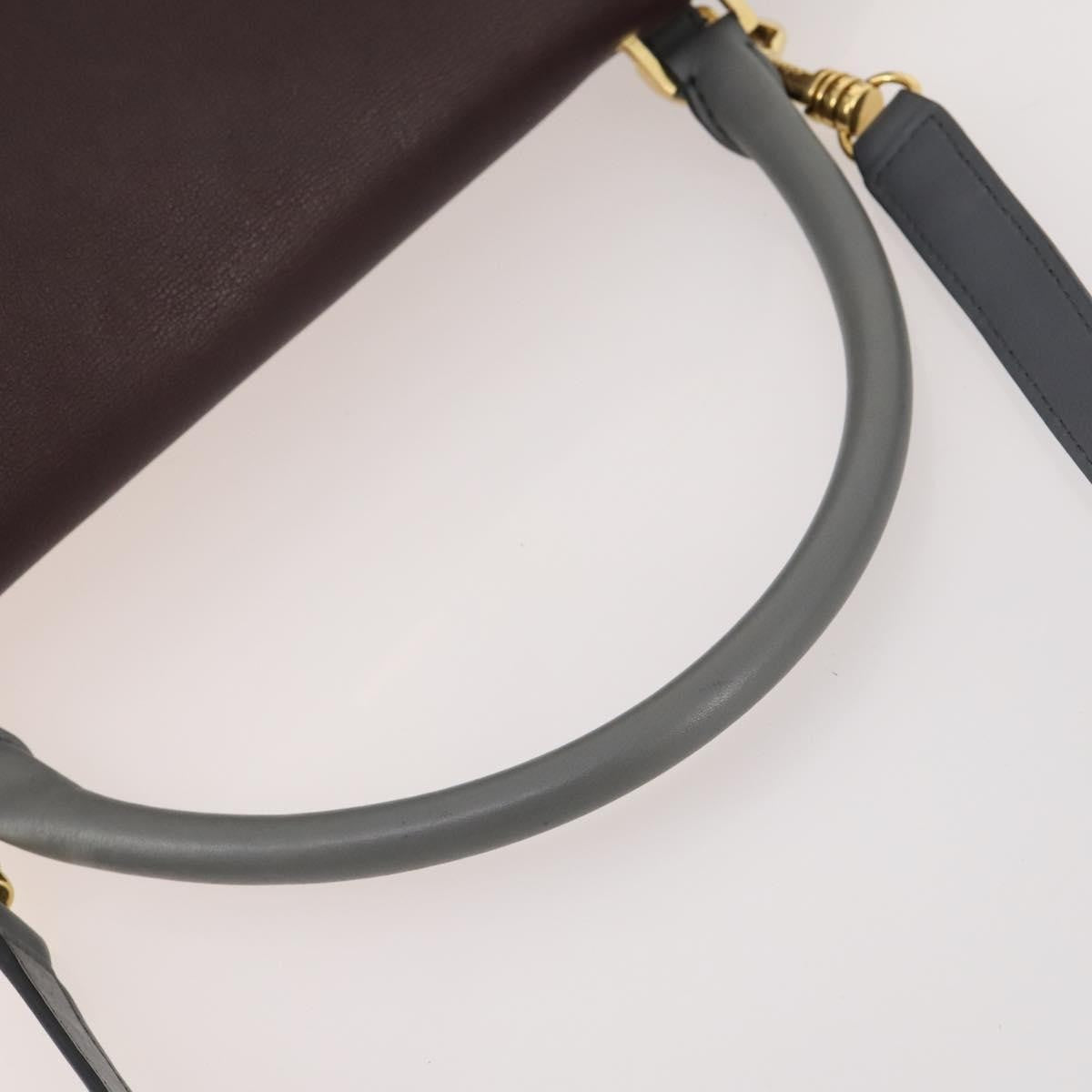 Celine Tricolor Trapeze Leather, Multicolour, Leather, Handbag