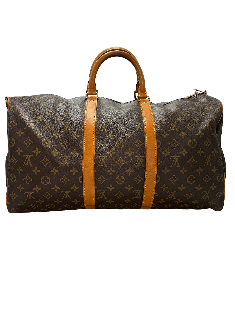 Louis Vuitton Keepall Bandouliere Monogram Canvas, Brown, Canvas, Travel Bag