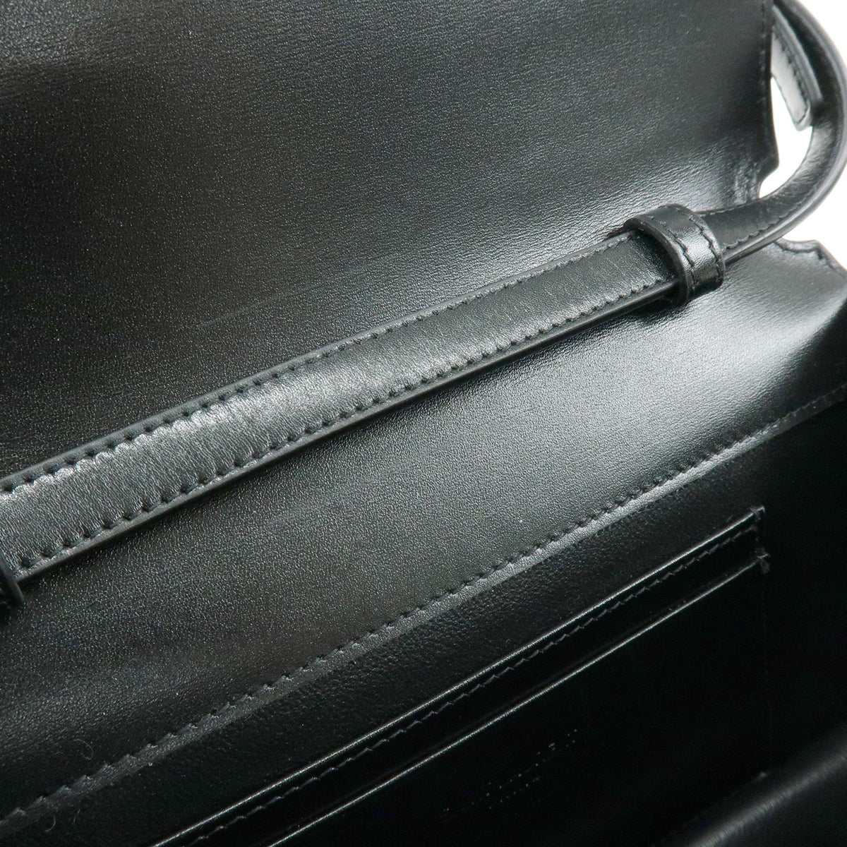 Saint Laurent Paris Chain Leather, Black, Leather, Crossbody Bag