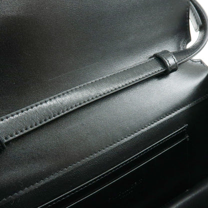 Saint Laurent Paris Chain Leather, Black, Leather, Crossbody Bag