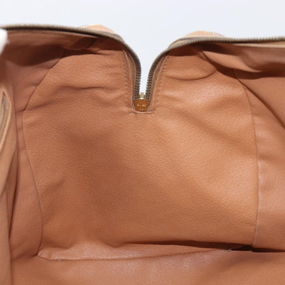 Celine Vintage Duffle Macadam Coated Canvas, Brown, Canvas, Handbag