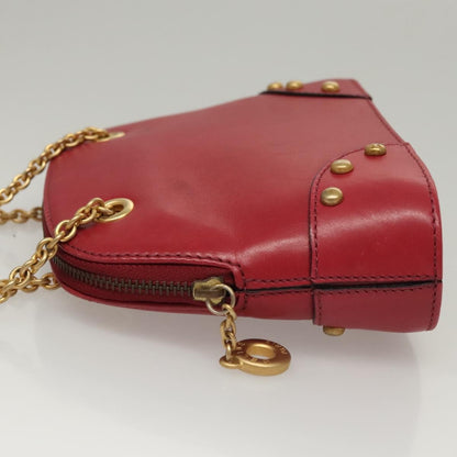 Celine Vintage Leather, Red, Leather, Shoulder Bag