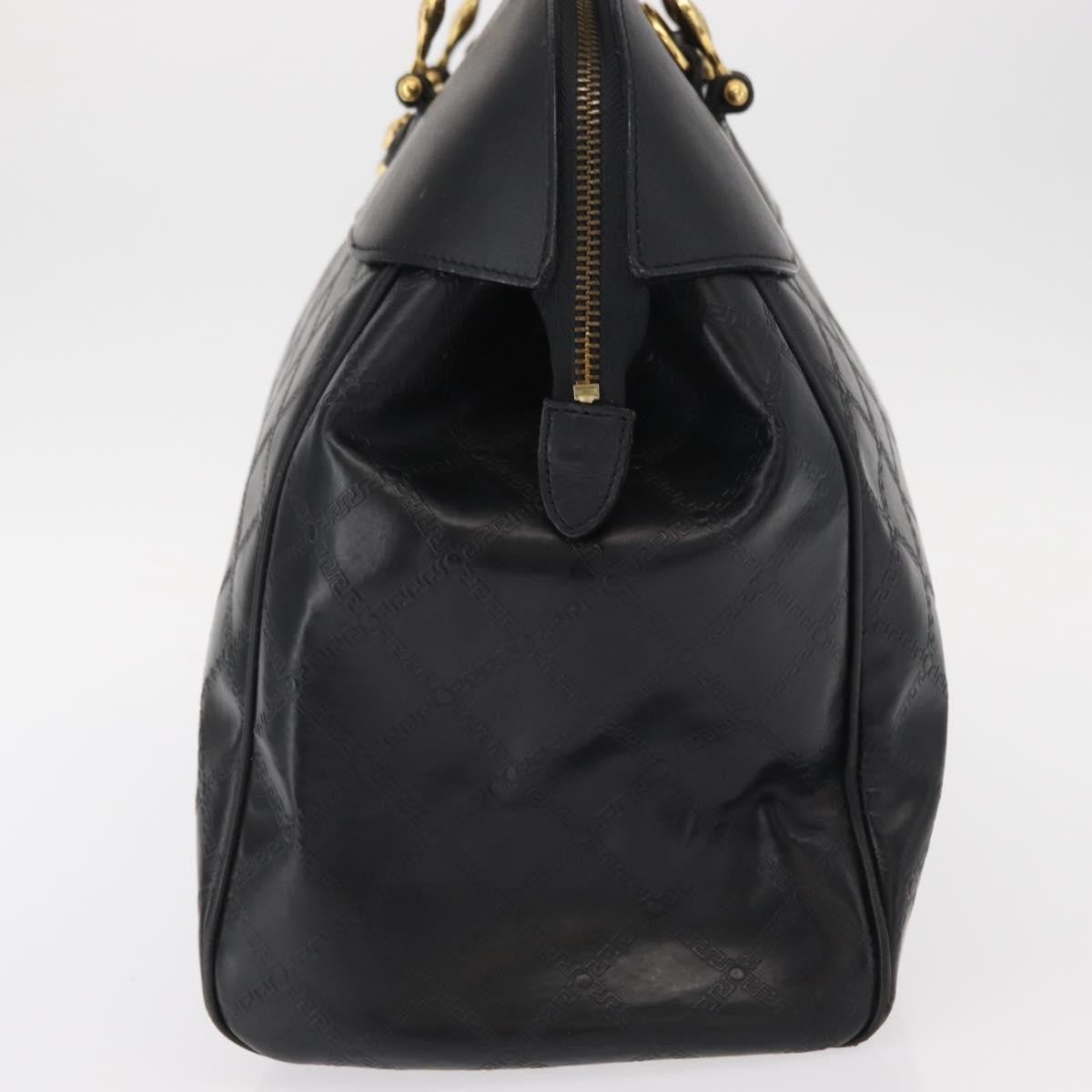 Versace Vintage Sun Duffle Embossed Leather, Yellow, Leather, Handbag