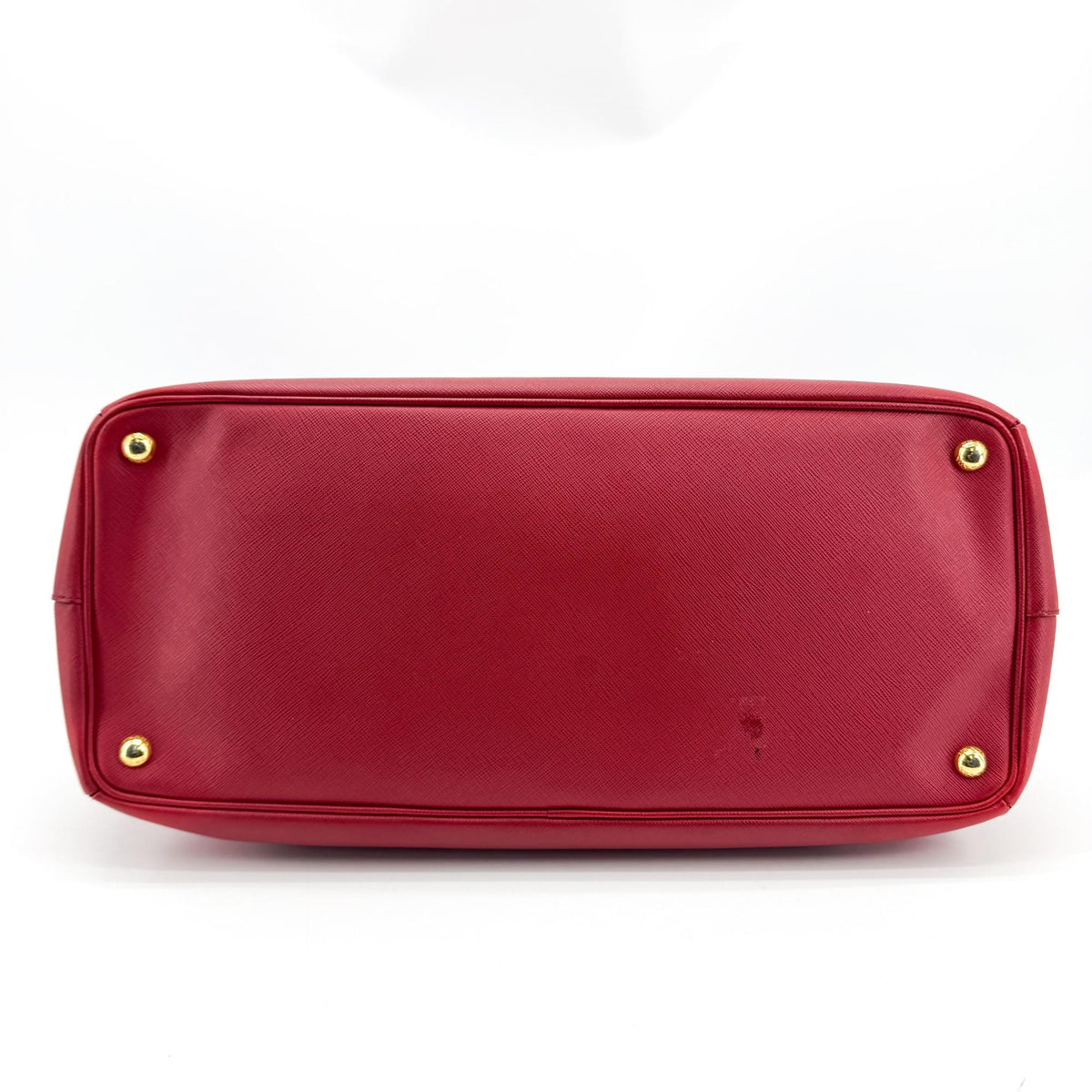 Prada Double Zip Lux Vernice Saffiano Leather, Red, Leather, Tote Bag