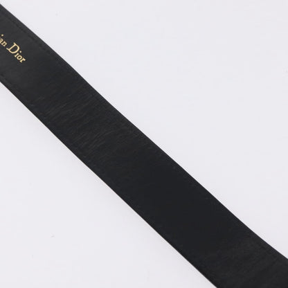 Christian Dior D Buckle Belt Canvas and Leather, Navy, Canvas, Belt