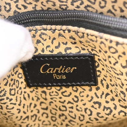 Cartier Panthère Leather, Black, Leather, Handbag