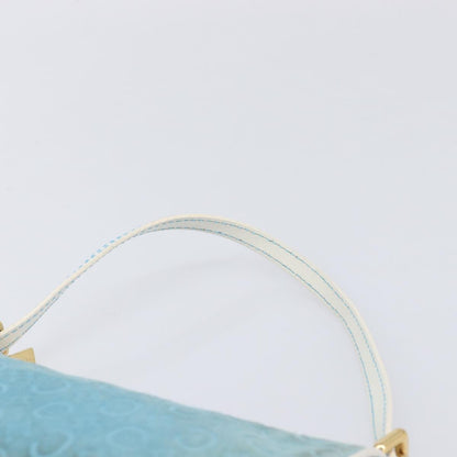 Celine C Macadam Suede, Turquoise, Suede, Handbag