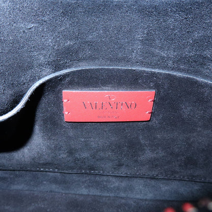 Valentino Garavani VLTN Hobo Printed Leather, Navy, Leather, Shoulder Bag