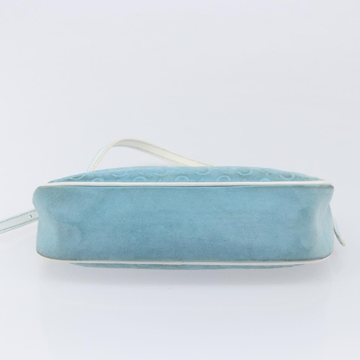 Celine C Macadam Suede, Turquoise, Suede, Handbag