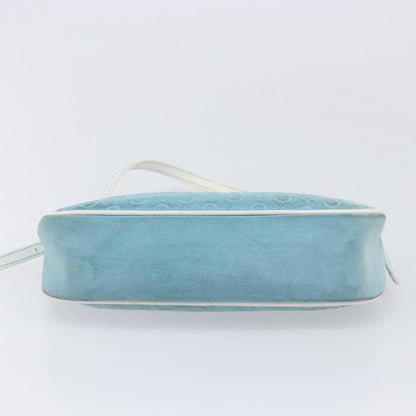 Celine C Macadam Suede, Turquoise, Suede, Handbag