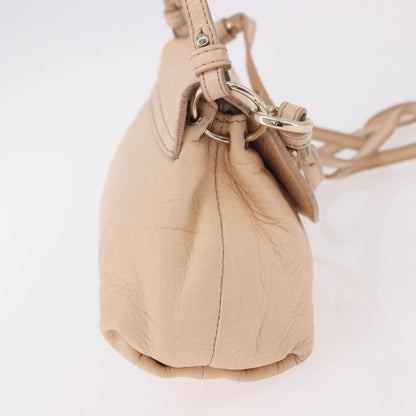Chloe Lily Leather, Beige, Leather, Shoulder Bag