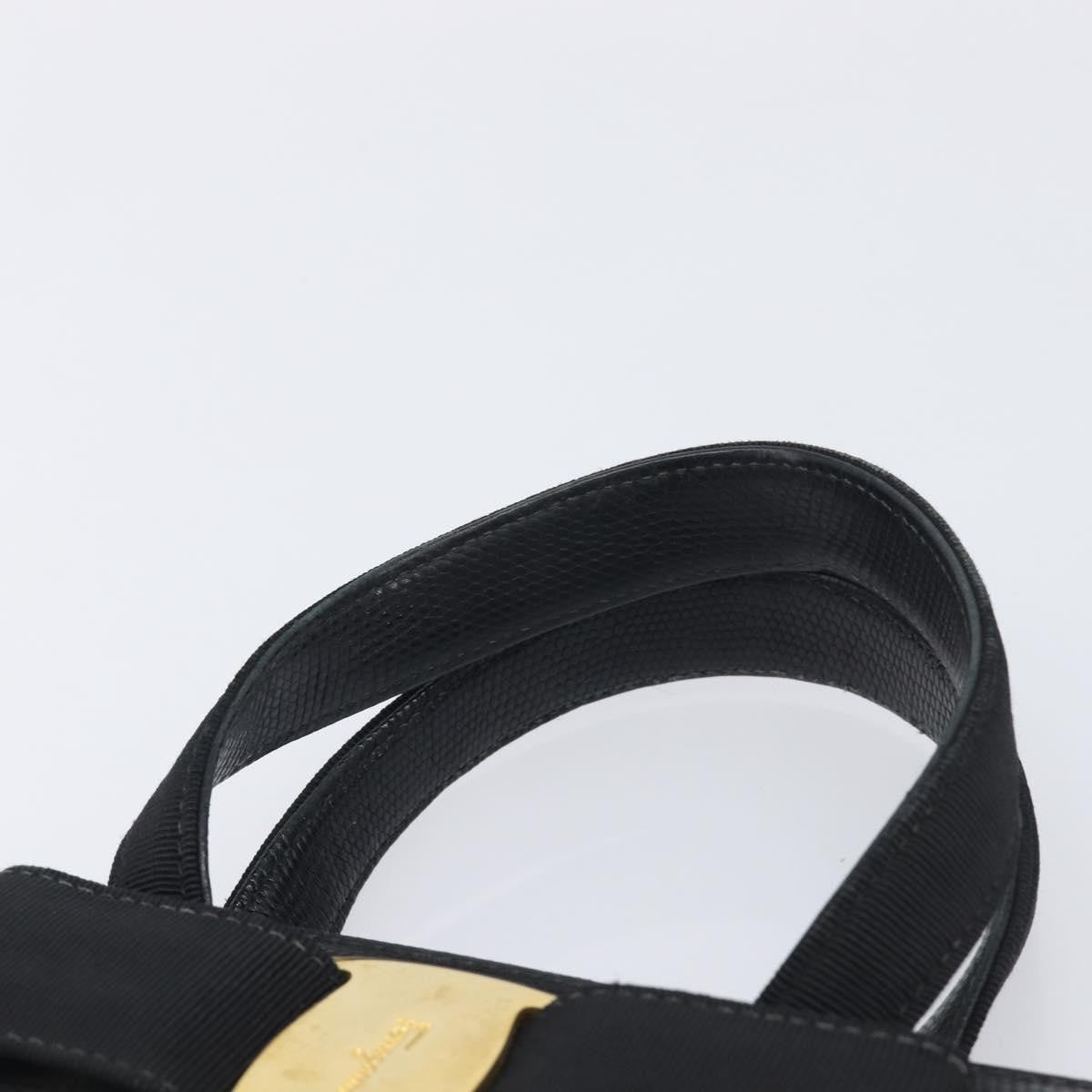 Salvatore Ferragamo Convertible Vara Bow Leather, Black, Leather, Tote Bag