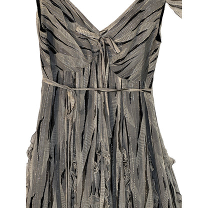 ANNA SUI Metallic Silk Blend Dress