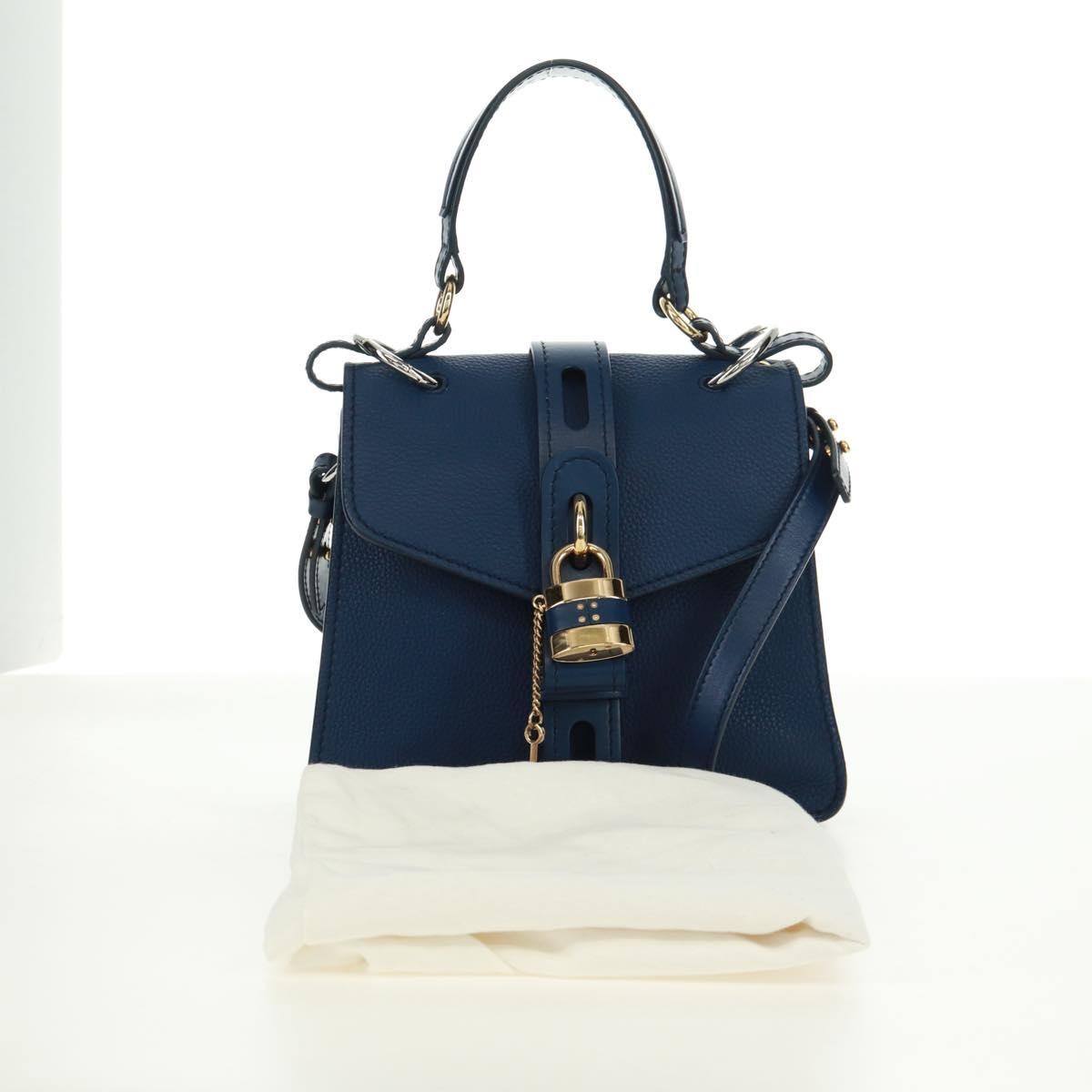 Chloe Aby Day Leather, Blue, Leather, Handbag