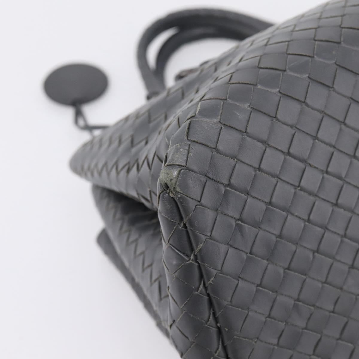 Bottega Veneta Roma Intrecciato Nappa, Gray, Leather, Handbag