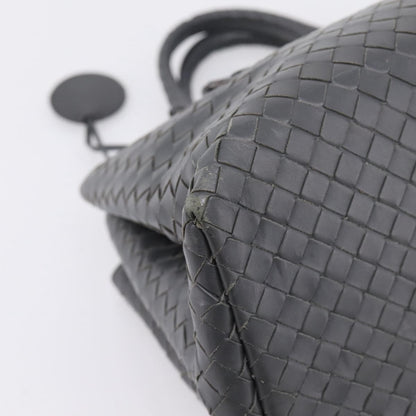 Bottega Veneta Roma Intrecciato Nappa, Gray, Leather, Handbag