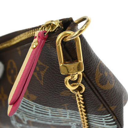 Louis Vuitton Mini Pochette Limited, Brown, Canvas, Clutch