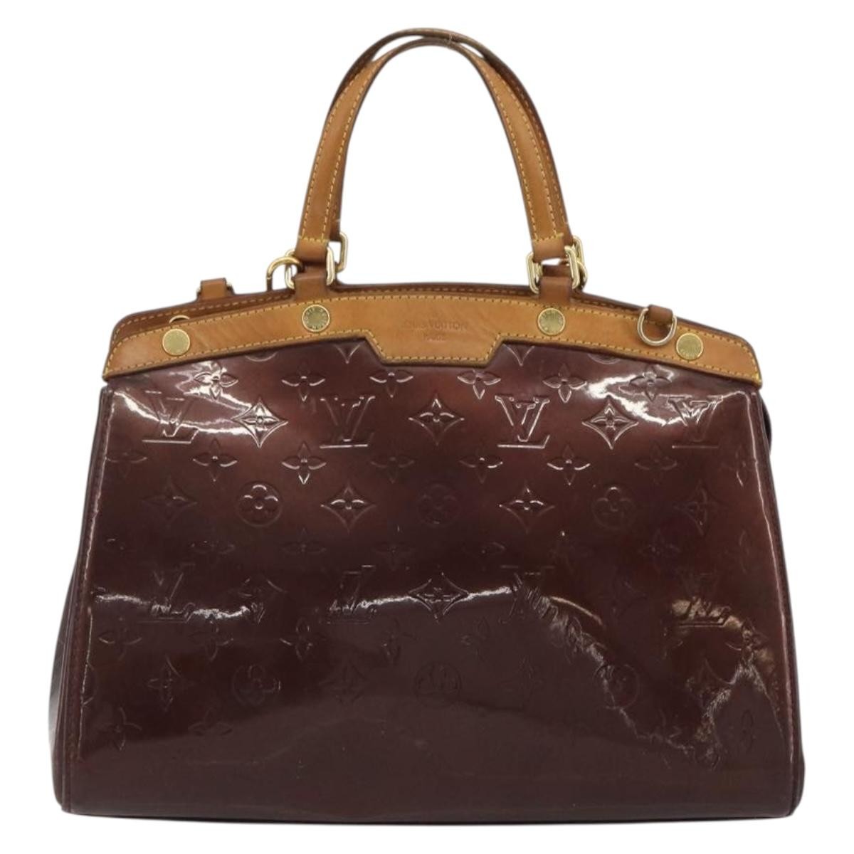 Louis Vuitton Brea Monogram Vernis, Burgundy, Patent Leather, Handbag