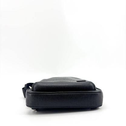 Louis Vuitton Avenue Sling Taiga Leather, Black, Leather, Handbag