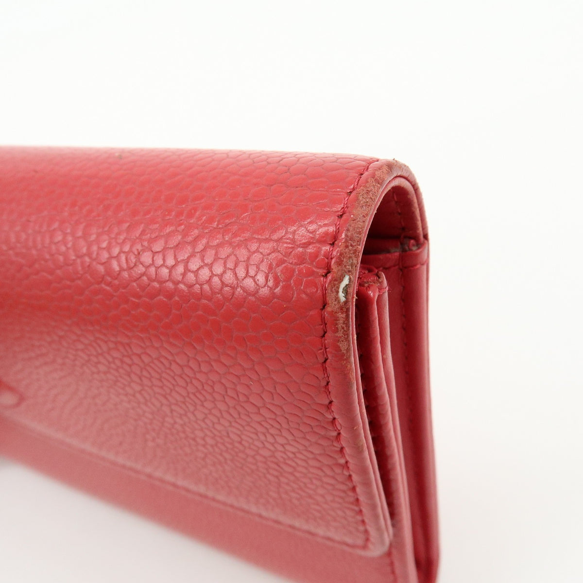 Chanel Timeless CC Flap Caviar, Red, Calfskin, Wallet