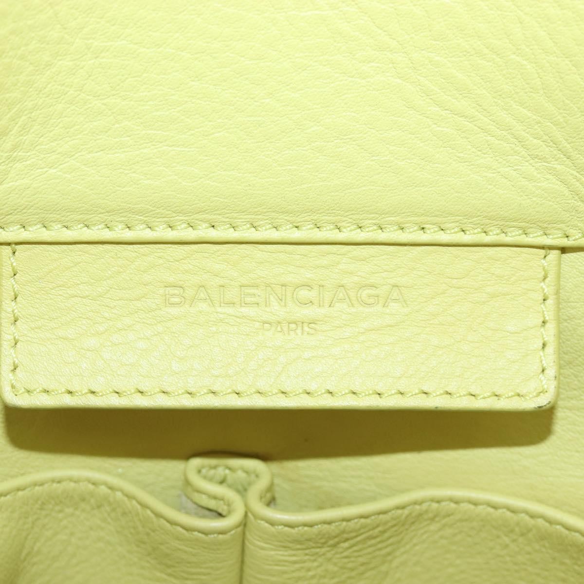 Balenciaga Papier A4 Zip Around Classic Studs Leather, Yellow, Leather, Handbag
