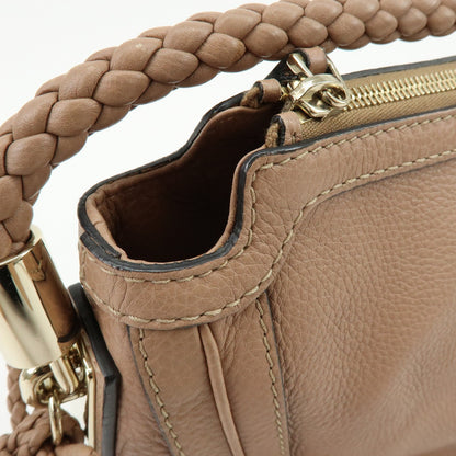 Gucci Bella Zip Leather, Beige, Leather, Tote Bag