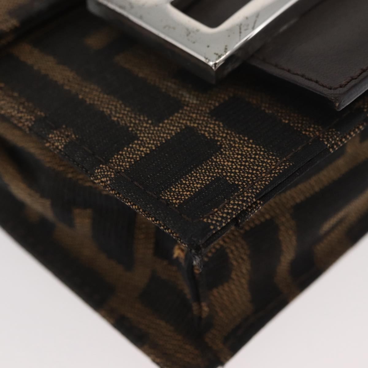 Fendi Baguette Zucca Canvas, Brown, Canvas, Handbag